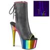 Pleaser - ADORE1018RC02 Bottes de plateforme, Pole dance chaussures - Chaussures de pole dance - Noir/Arc En Ciel Product image